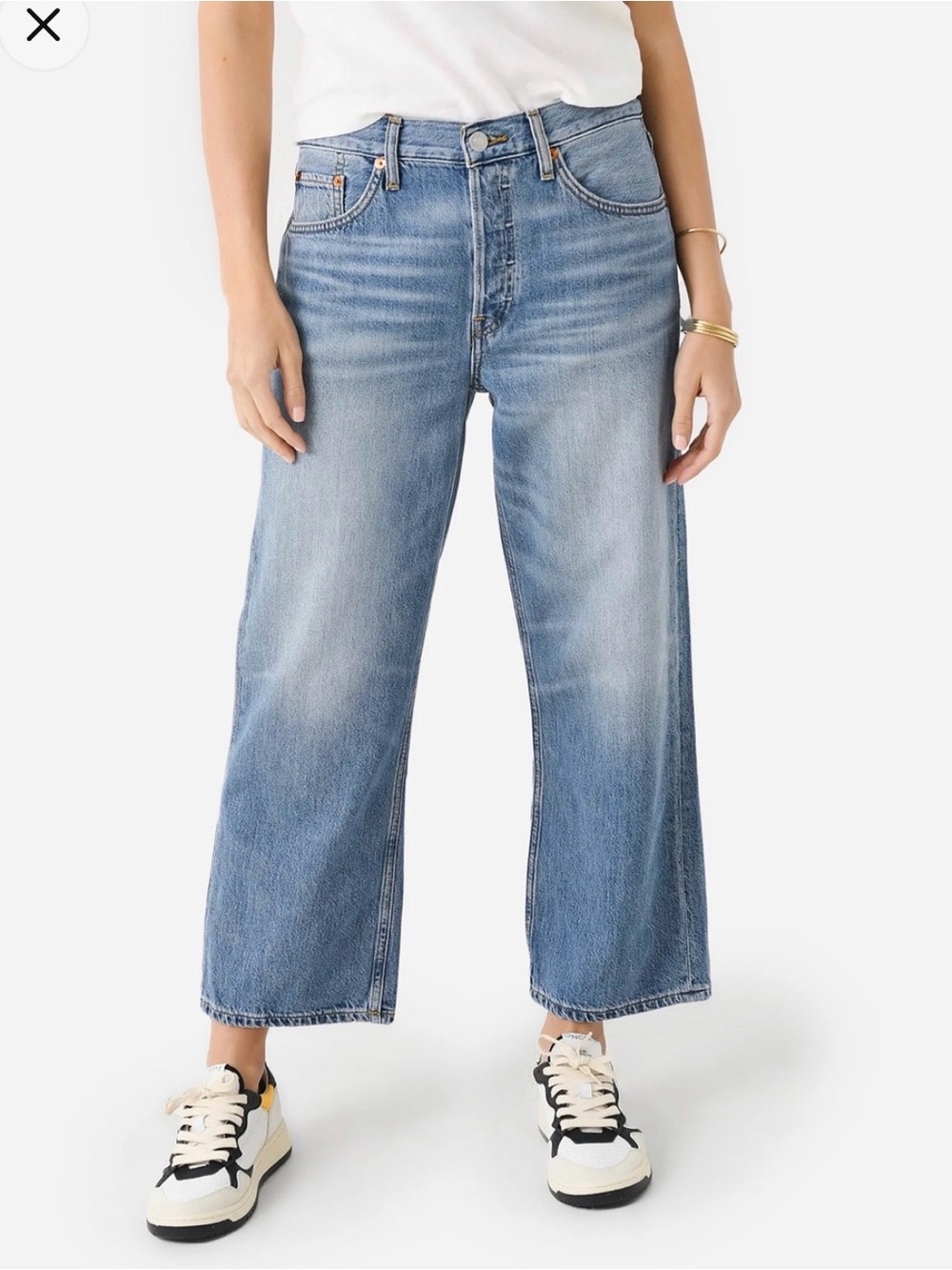 RE/DONE Originals Loose Crop Jean in Vintage Flow. Size 28